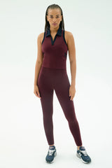 Amber Airweight High Waist 7/8: Dark Cherry & Indigo
