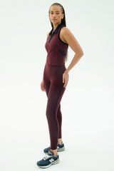 Amber Airweight High Waist 7/8: Dark Cherry & Indigo