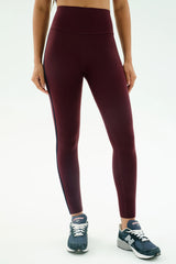 Amber Airweight High Waist 7/8: Dark Cherry & Indigo