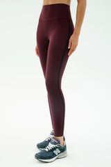 Amber Airweight High Waist 7/8: Dark Cherry & Indigo
