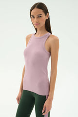 Kiki Rib Tank Full Length: Blush