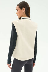 Aster Sherpa Vest: Cream