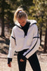 Mountain High Half Zip Fleece: White & Black