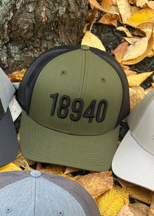 18940 Hat: Olive Green w/ Black