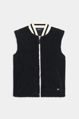 Aster Sherpa Vest: Black
