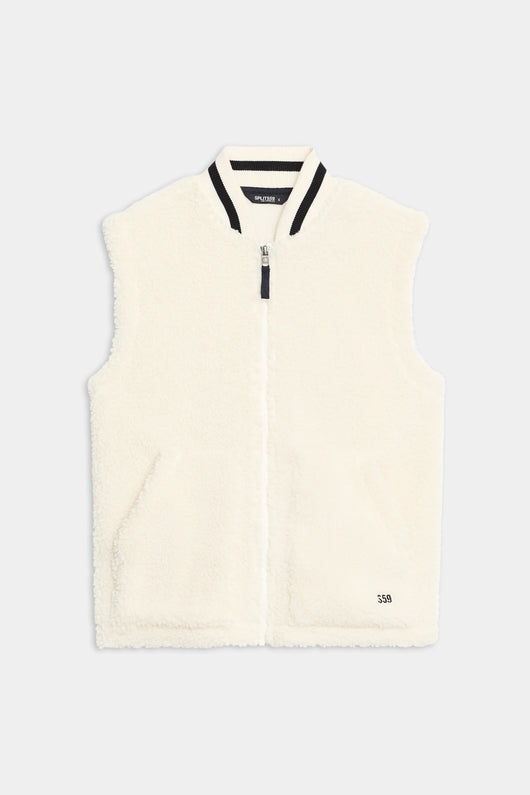 Aster Sherpa Vest: Cream