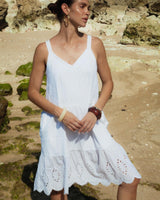 Napa Eyelet Dress: White
