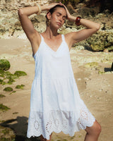 Napa Eyelet Dress: White