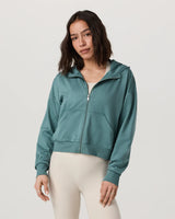 Halo Modern Full Zip Hoodie: Blue Grass Heather