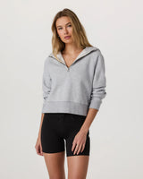 Restore Half Zip Hoodie: Light Heather Grey