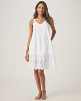 Napa Eyelet Dress: White