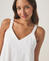 Napa Eyelet Dress: White