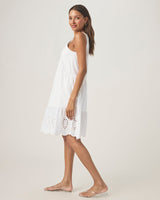 Napa Eyelet Dress: White
