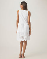 Napa Eyelet Dress: White
