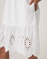 Napa Eyelet Dress: White