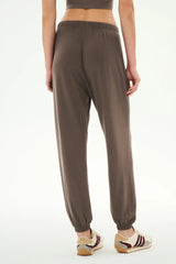 Andie Oversized Fleece Sweatpant: Lentil