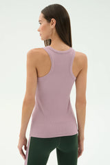 Kiki Rib Tank Full Length: Blush