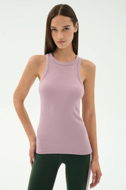Kiki Rib Tank Full Length: Blush
