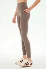 Airweight High Waisted 7/8 Pocket Legging: Lentil