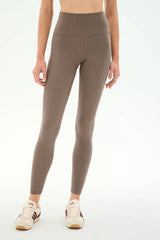 Airweight High Waisted 7/8 Pocket Legging: Lentil