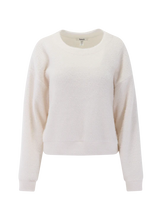 Fallon Fuzzy Sweater: White