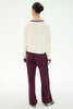 Maxie Rigor Track Pant: Dark Cherry & Black