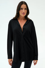Kate Airweight Lite Button Down: Black