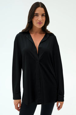 Kate Airweight Lite Button Down: Black