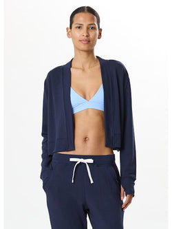 Suzan Fleece Cardigan: Indigo