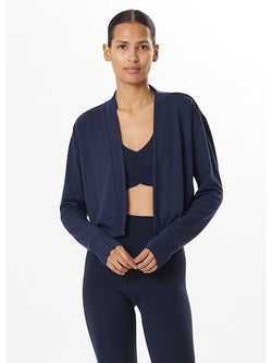 Suzan Fleece Cardigan: Indigo