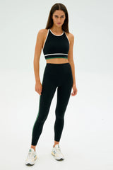 Layla Airweight High Waist 7/8: Black/Arugula Stripe