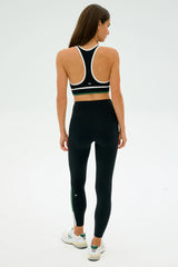 Layla Airweight High Waist 7/8: Black/Arugula Stripe