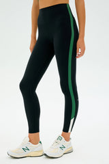Layla Airweight High Waist 7/8: Black/Arugula Stripe