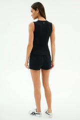 Ella Airweight Track Short: Black & White
