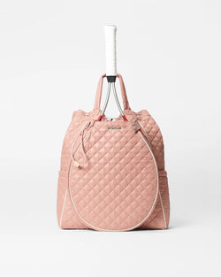 Tennis Convertible Backpack: Dusty Rose/Ecru