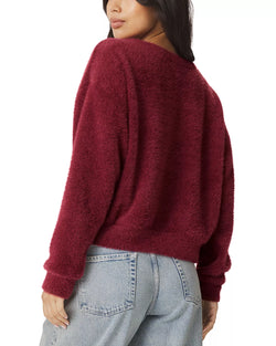 Fallon Fuzzy Sweater: Cherry on Top