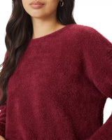 Fallon Fuzzy Sweater: Cherry on Top