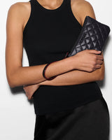 Flat Metro Wristlet: Black