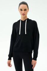Joey Long Sleeve Hoodie: Black