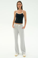 Raven Fleece Pant: Heather grey