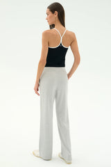 Raven Fleece Pant: Heather grey