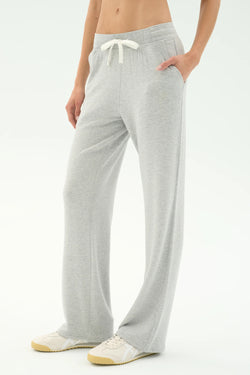 Raven Fleece Pant: Heather grey