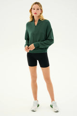 Birdie Fleece Half Zip: Military Green