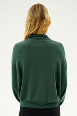 Birdie Fleece Half Zip: Military Green