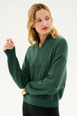 Birdie Fleece Half Zip: Military Green