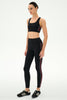Margot Rigor Legging: Black & Dark Cherry