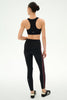 Margot Rigor Legging: Black & Dark Cherry