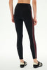 Margot Rigor Legging: Black & Dark Cherry