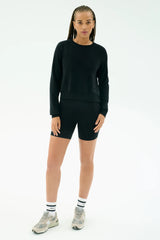 Brooks Fleece Long Sleeve Sweatshirt: BLACK
