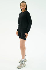 Brooks Fleece Long Sleeve Sweatshirt: BLACK